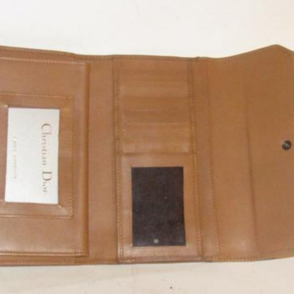 Christian Dior RARE XL Camel 2-Part Checkbook - Picture 3 of 8